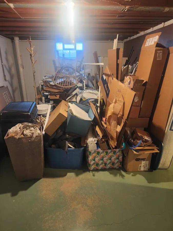 Roll-off dumpster container at job site for Concrete Dumpster Rental in Lewisburg